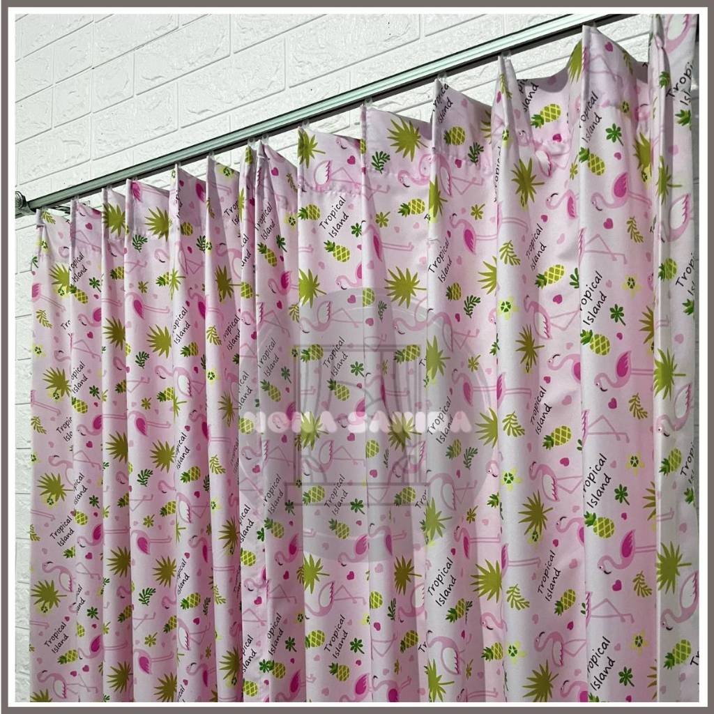 S-HOOK WIRE CURTAIN WINDOW CURTAIN MINIMALIST AESTHETIC ฟรีสายไฟ + ล้อสีขาว CURTAIN