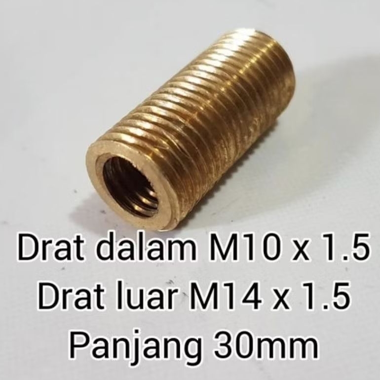 MESIN เกลียวซ็อกเก็ต M10x1.5 M14x1.5 30 มม.ทองเหลือง Ajib ENGINE BLOCK 1 ชิ้น M10 M14