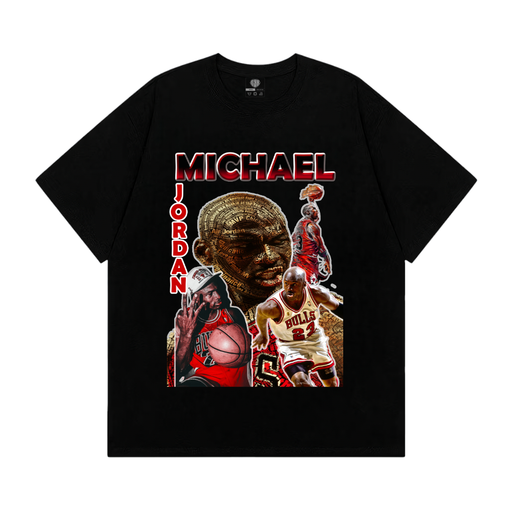 OYB Michael Jordan T-Shirt Vintage NBA Shirt สําหรับผู้ชายและผู้หญิงแขนสั้น V.13