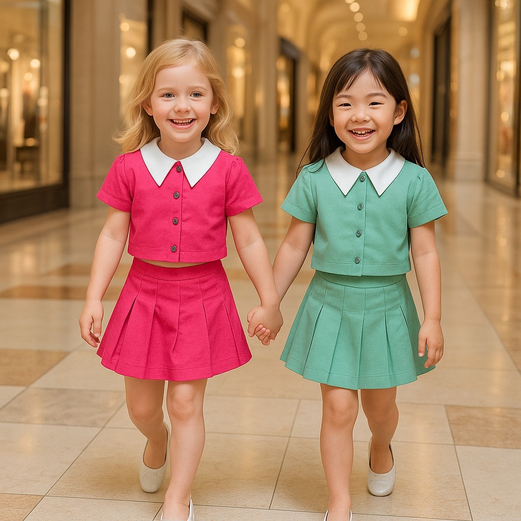 KATUN YUFFIE ชุดเด็กผู้หญิง - ชุดเดียวสําหรับเด็กผู้หญิงผ้าฝ้าย 1-6 ปี 4429