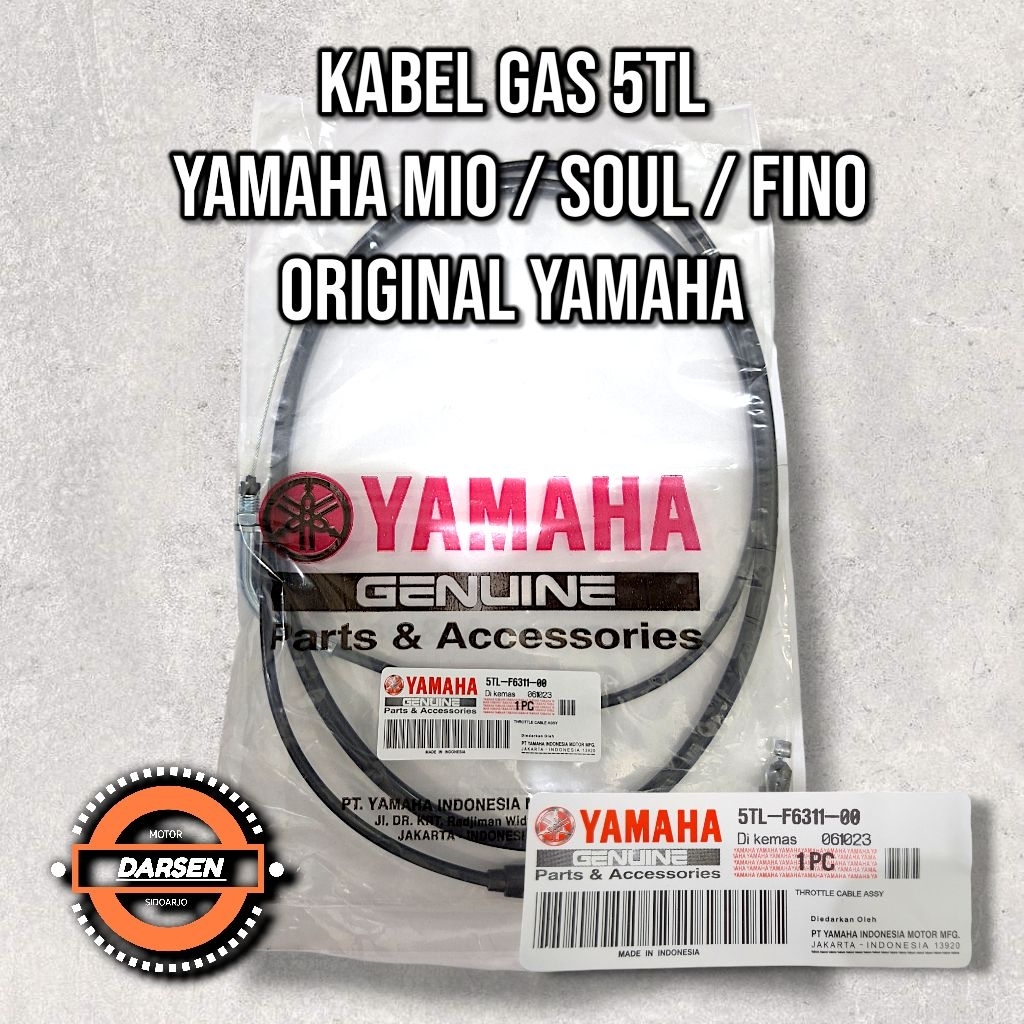 YAMAHA MIO SPORTY SMILE CARBON GAS CABLE ORIGINAL YAMAHA MIO CARBON GAS CABLE