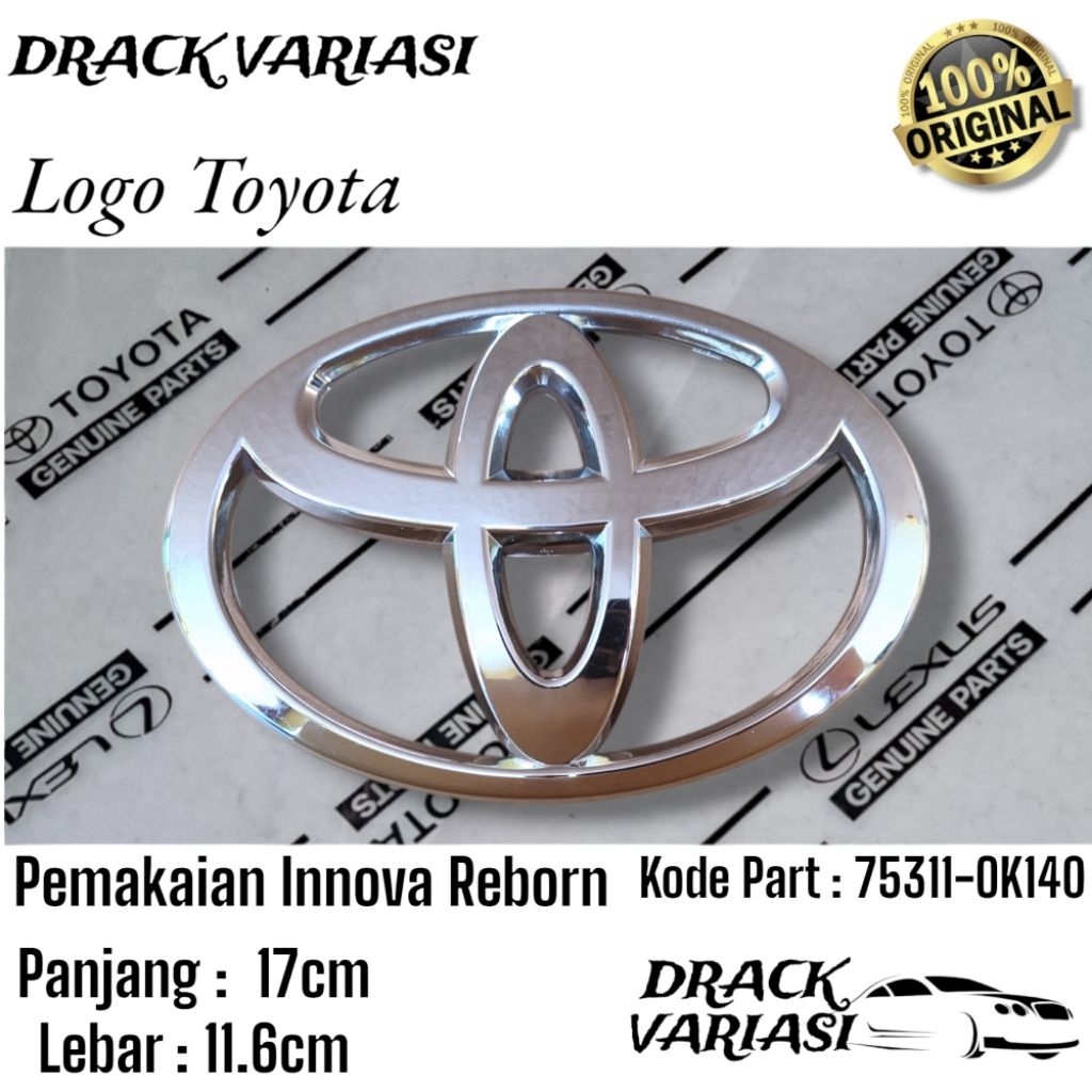 Toyota Innova Reborn Chrome โลโก้กระจังหน้าเดิม // Toyota Innova Reborn Chrome โลโก้กระจังหน้าเดิม I