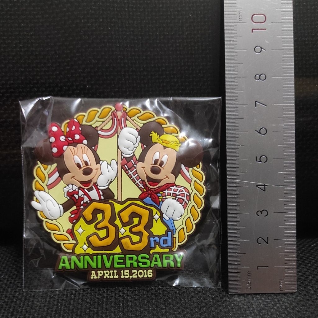 Tokyo Disney Disneyland Resort 33th Anniversary แม่เหล็กติดตู้เย็น ของที่ระลึก ต้นฉบับญี่ปุ่น