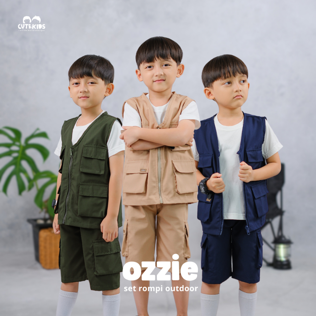 Ozzie Boys & Girls Vest Set - ชุดกลางแจ้งที่เย็นสบาย | ร้านริฟก้า