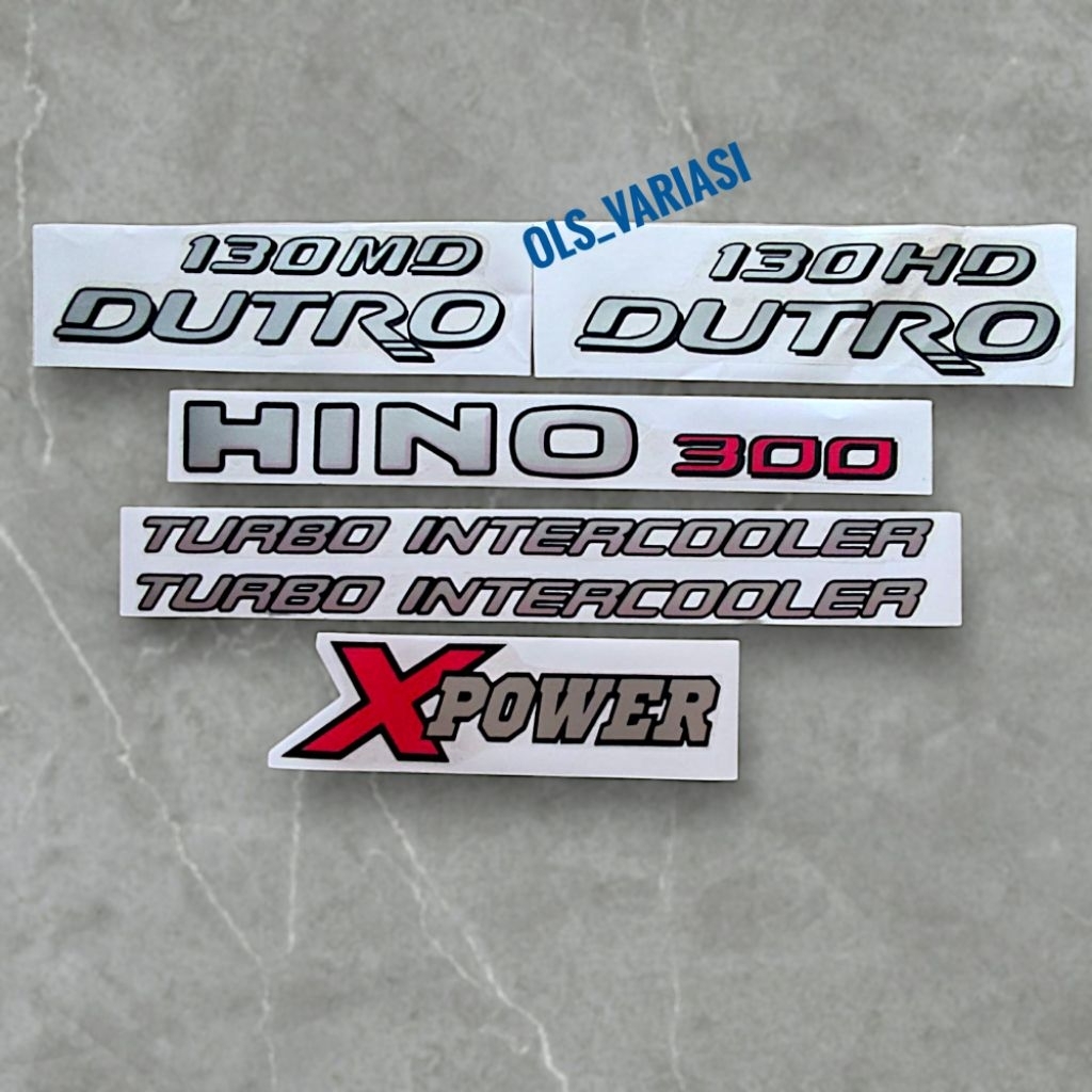 สติ๊กเกอร์ Hino 300 Xpower / Hino 300 130hdDutro 130md Dutro Turbo Intercooler Xpower sticker / Hino