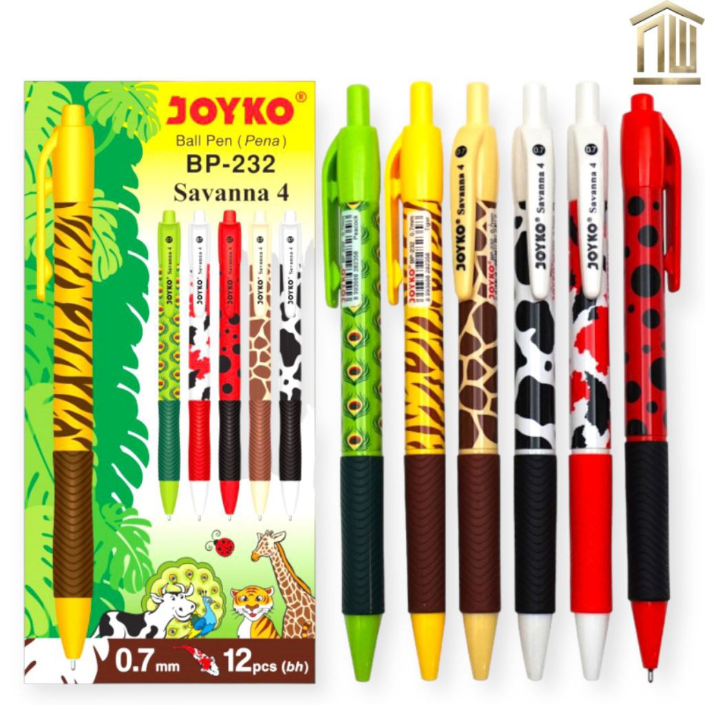 ปากกาลูกลื่น Joyko Savanna 4 BP-232 (12 ชิ้น)