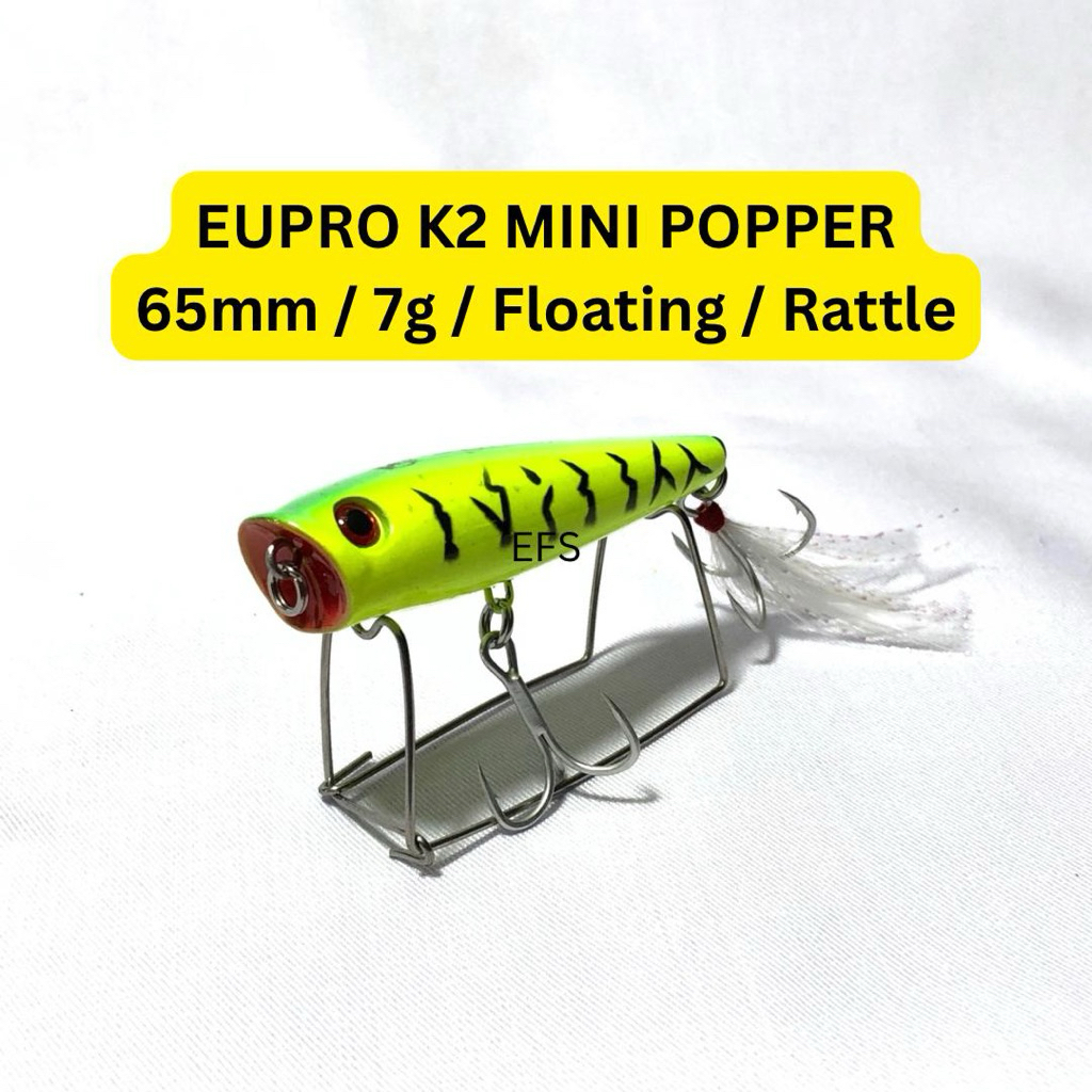 Eupro K2 mini popper 65mm mini popper หล่อเหยื่อ