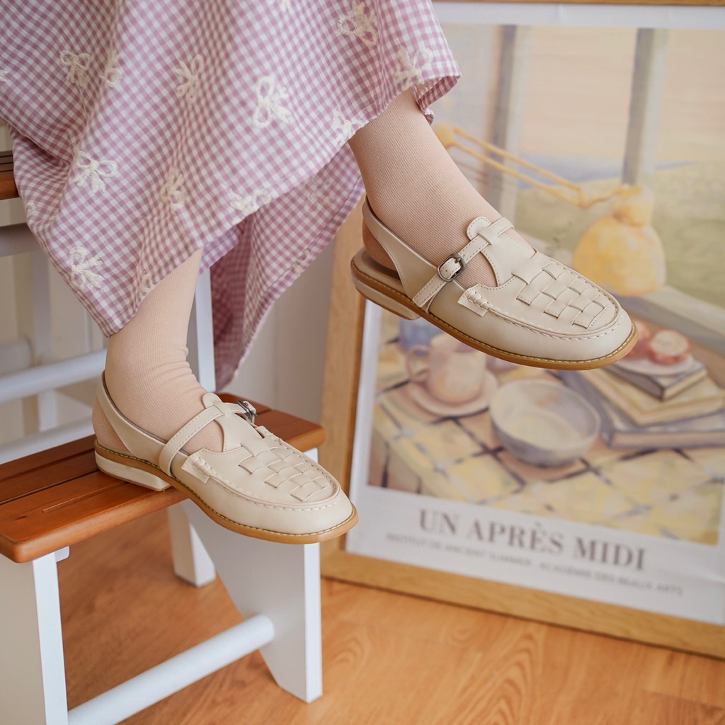 MOANA - Thethingscorning / Womens Mules รองเท้าแตะผู้หญิง รองเท้าส้นแบนผู้หญิง รองเท้าเกาหลี