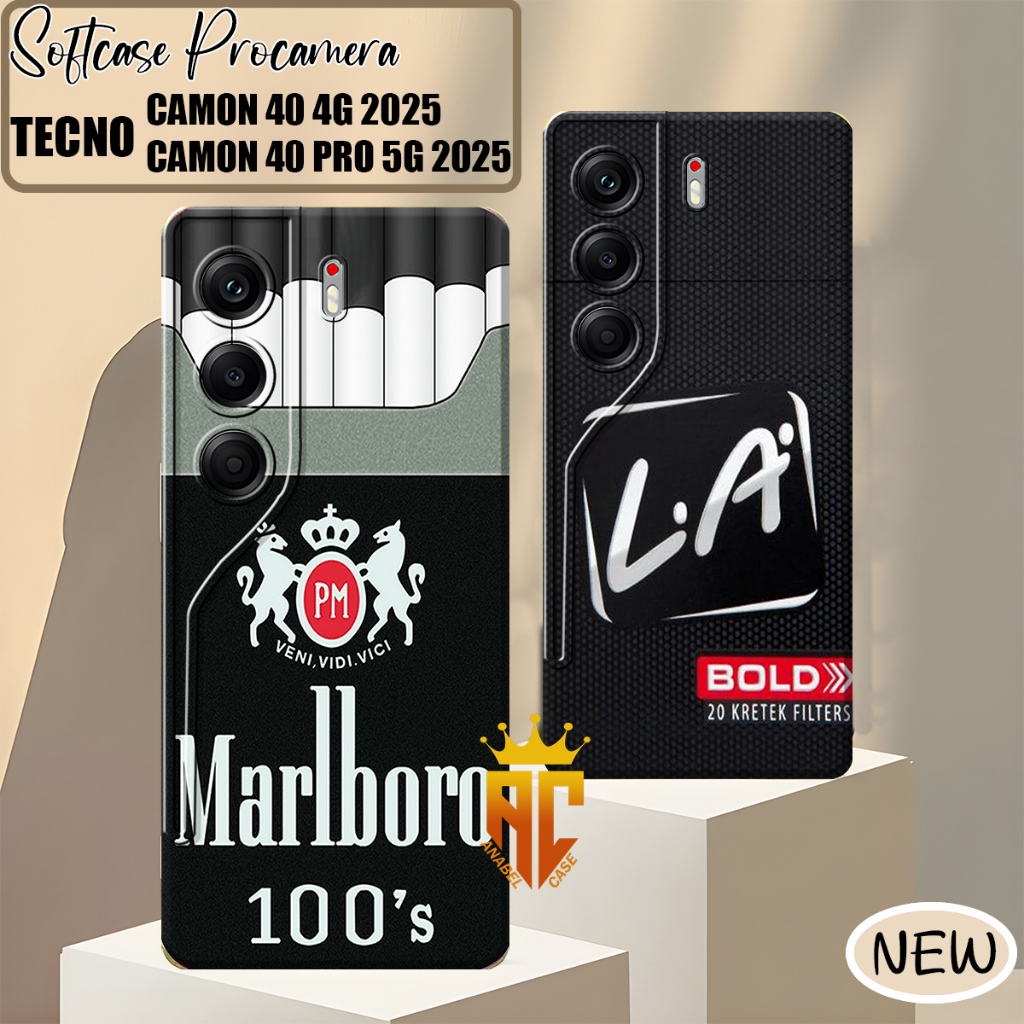 Softcase Tecno Camon 40 4G / Tecno Camon 40 Pro 4G / 5G 2025 ล่าสุด Cool Cigar Motif Casing - Case t