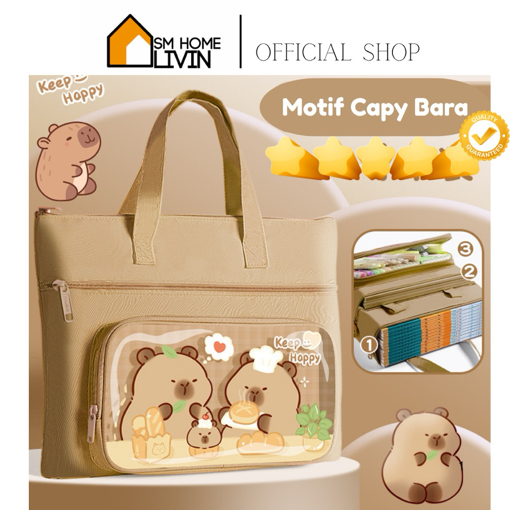 SM HOME- KIDS BOYS GIRLS TOTE BAG STRONG GOOD BOYS GIRLS CAPY BARA MOTIF