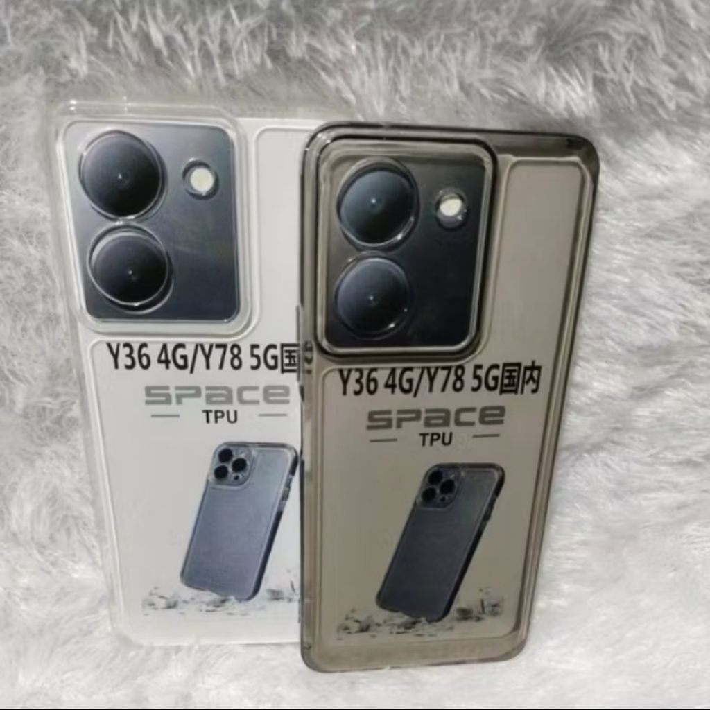 เคสสีดําใส VIVO Y36 45 / Y36 5G / VIVO Y78 5G เคสซิลิโคนใสสีดําใส