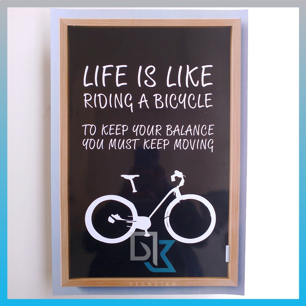 Wise Words Poster Life Is Like Riding A Bike, คําคม, โปสเตอร์โรงเรียน