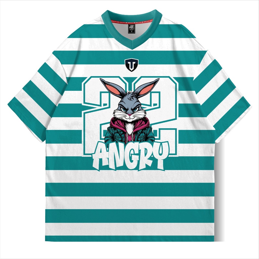 TWNB OVERSIZE ANGRY BUNNY JERSEY - OVERSIZE JERSEY - DRY FIT JERSEY - VINTAGE JERSEY - HYPE JERSEY