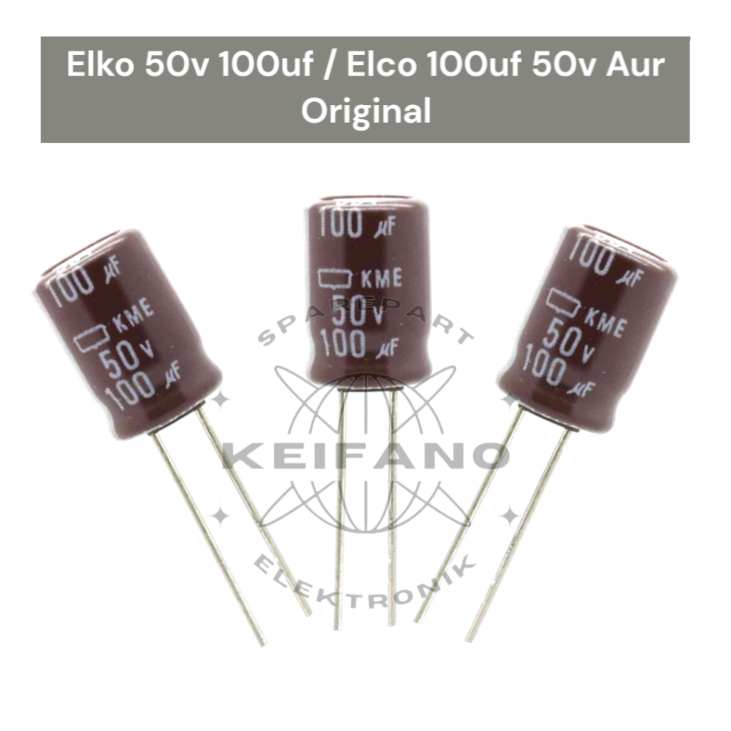 Elko 50v 100uF / Elco 100uF 50v Aur ต้นฉบับ