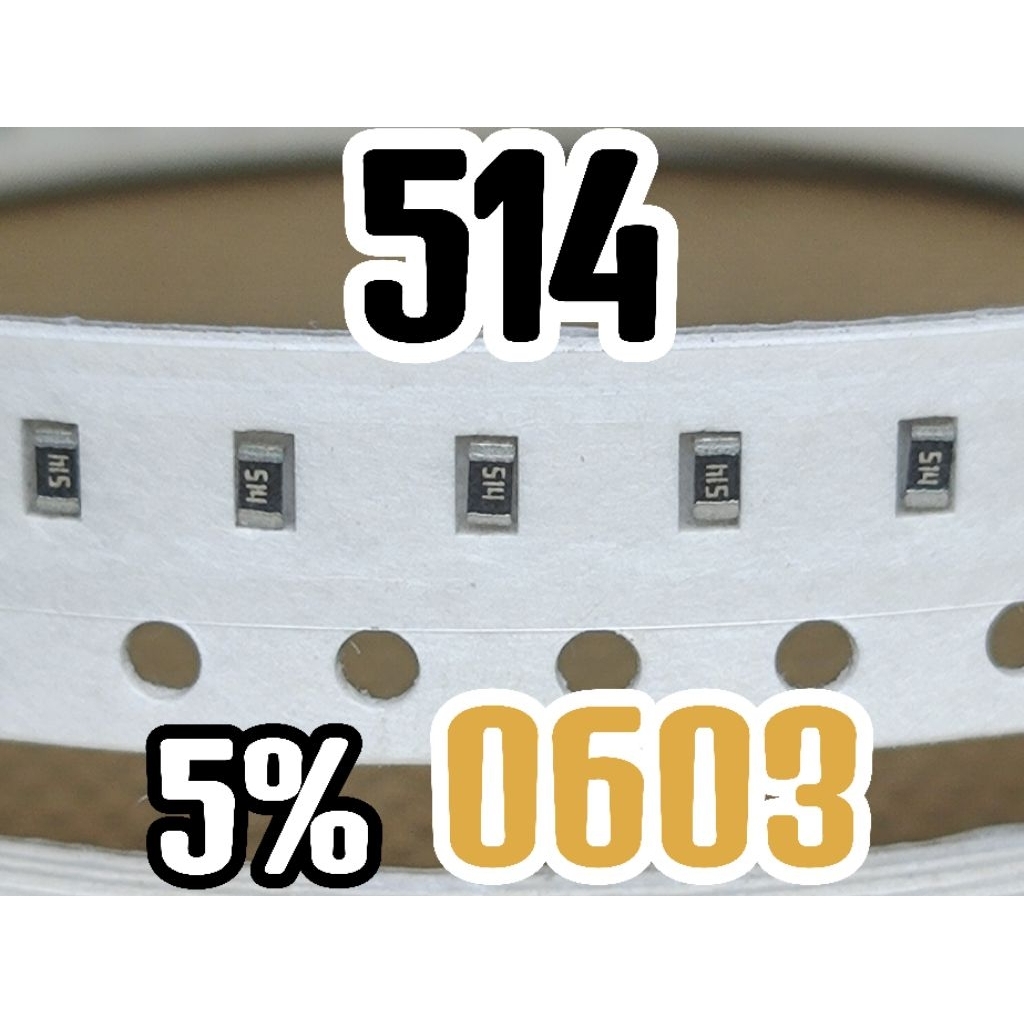 10 ชิ้น ตัวต้านทานชิป smd 514 510K ขนาด 0603 1608 5% 510 Kohm 510KOhm