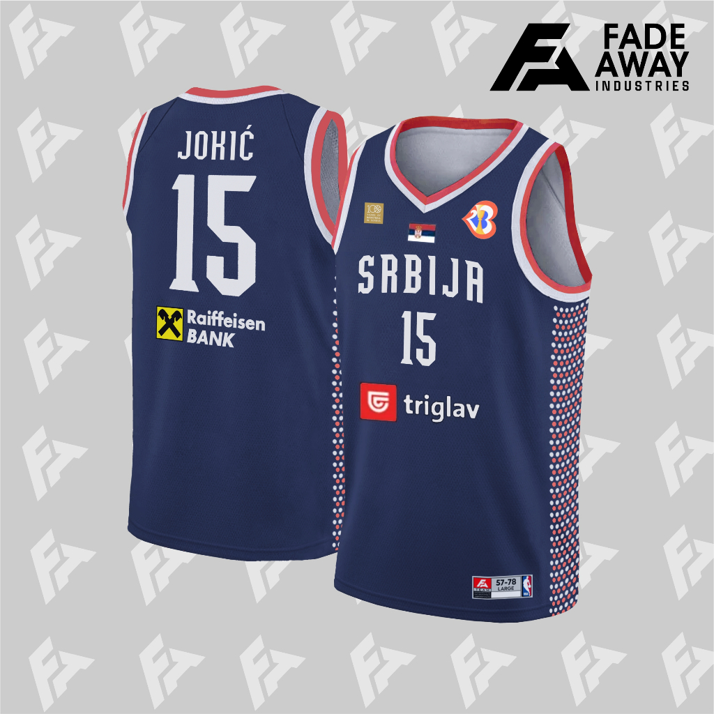JOKIC 15 SRBIJA NAVY BASKETBALL JERSEY