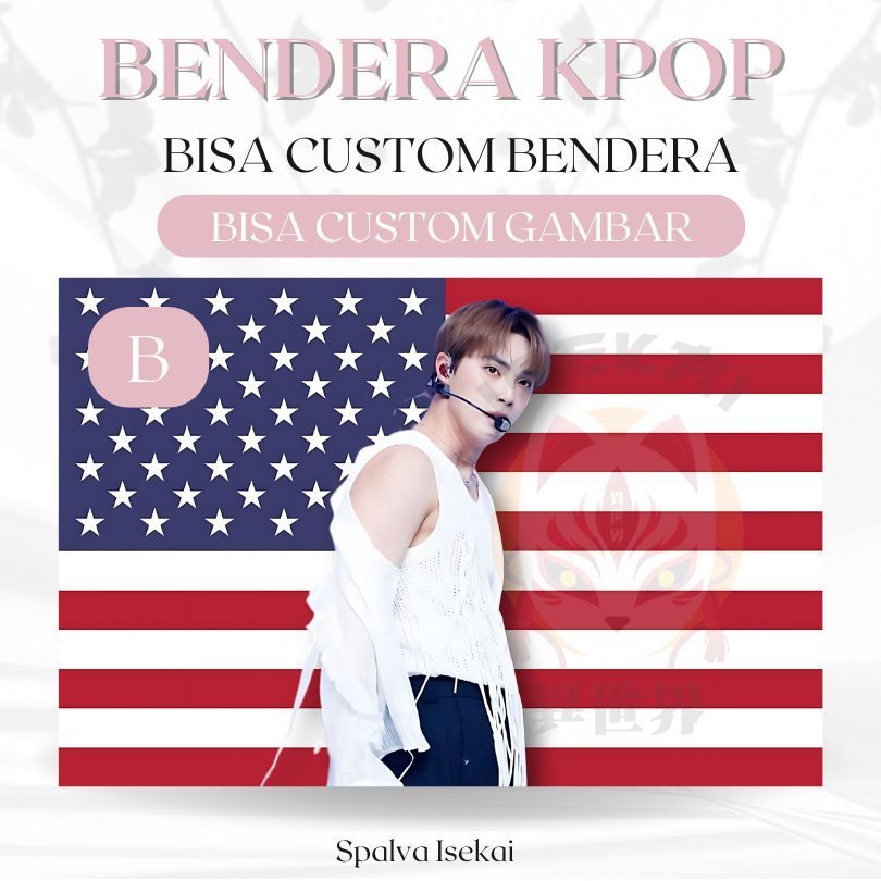 ธงอเมริกัน KPOP JU HAKNYEON THE BOYZ TBZ / โปสเตอร์ KPOP / KPOP FLAG / พรม KPOP / พรม Kpop