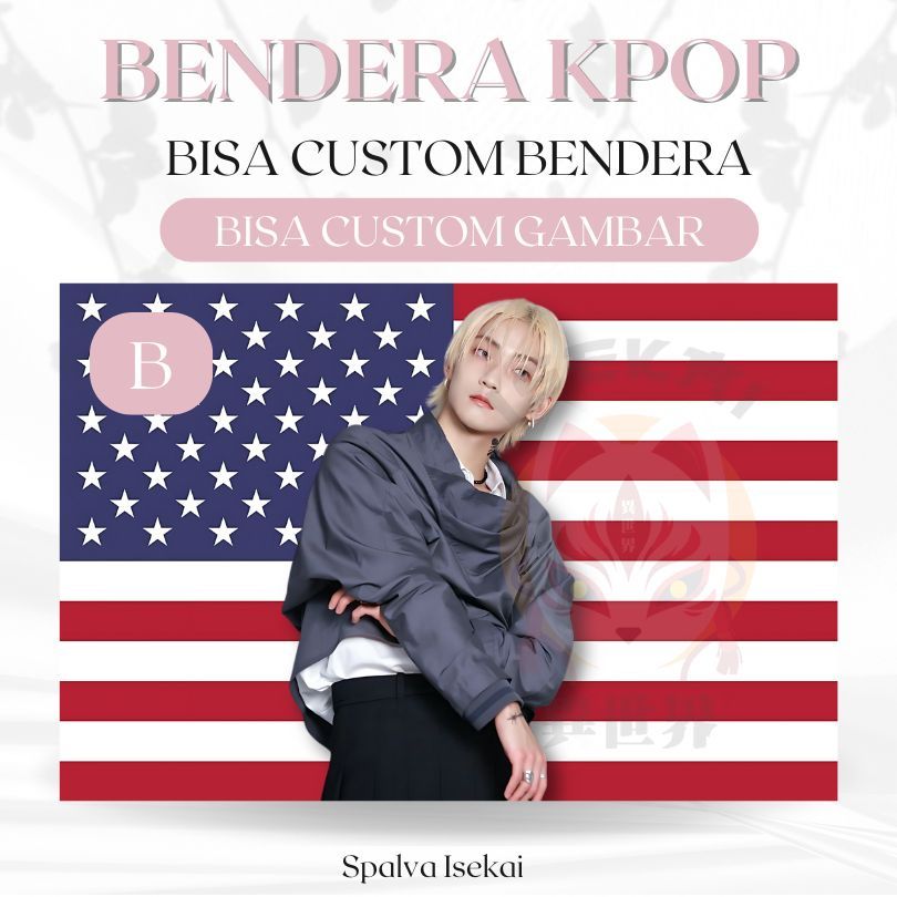 ธงอเมริกัน KPOP KEVIN THE BOYZ TBZ / โปสเตอร์ KPOP / KPOP FLAG Kevin Moon / KPOP Tapestry / Tapestry
