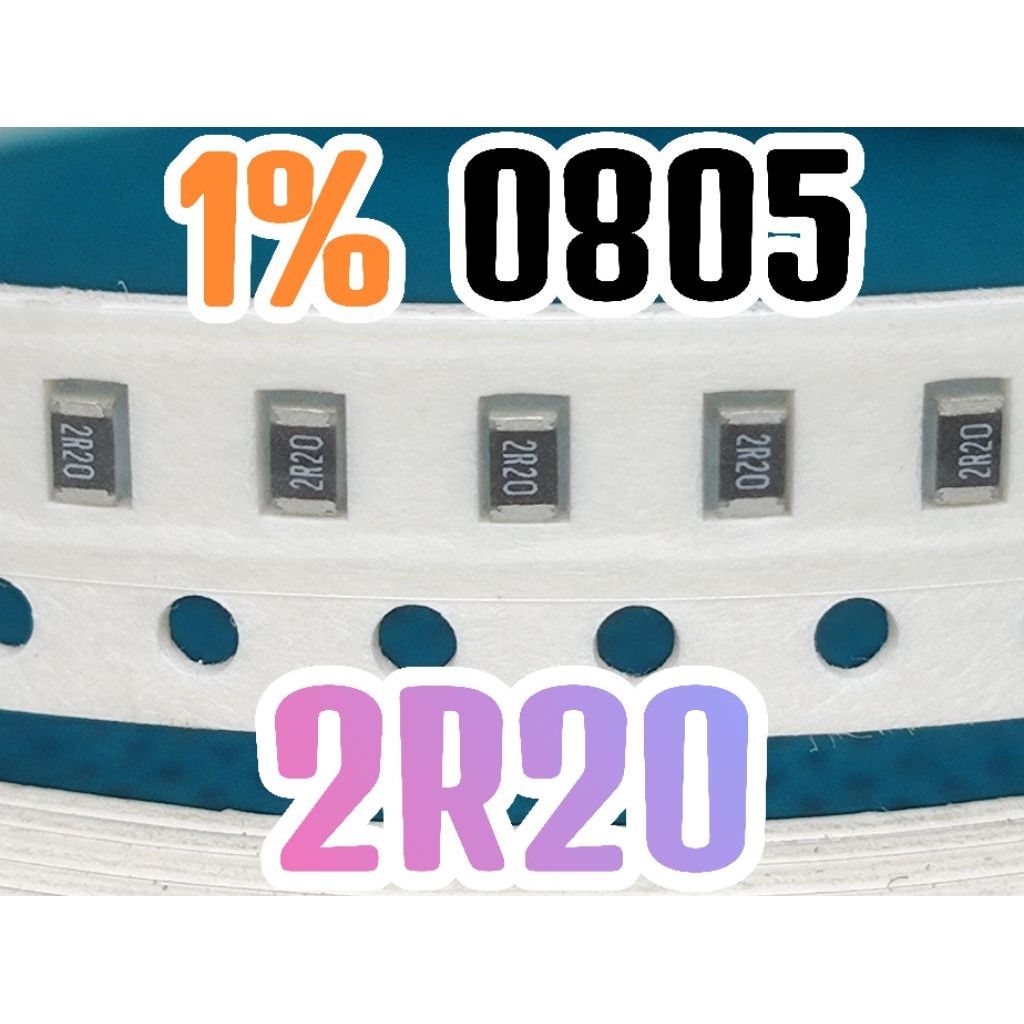 10 ชิ้นตัวต้านทานชิป smd 2R20 2R2 ขนาด 0805 2012 1% 2.2 โอห์ม 2.2 โอห์ม 2.2 โอห์ม