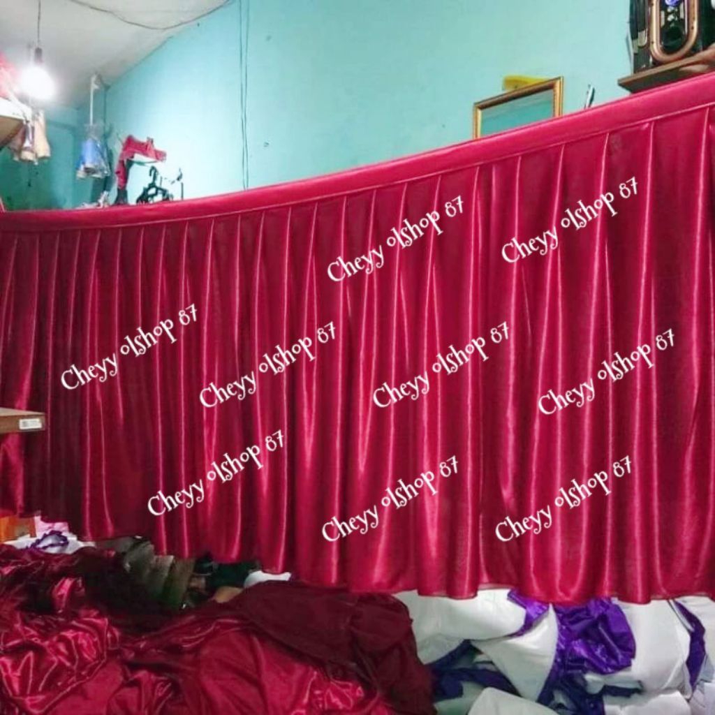 TABLE DECORATION/TABLE SKIRT/TABLE SKIRT WITH Ruffles 50CM HEIGHT X 600CM LENGTH