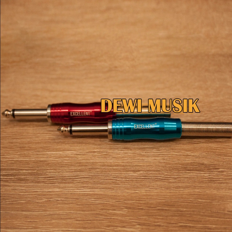 STRAIGHT BASS GUITAR INPUT JACK IN RED BLUE AG152 / GUITAR BASS INPUT JACK (SC2387)