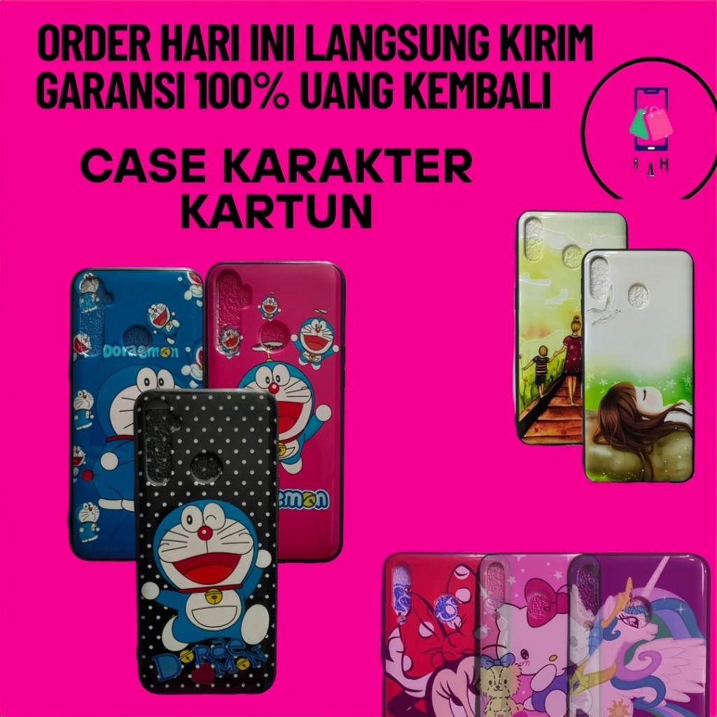 Softcase เคสซิลิโคนตัวอักษร motif doraemon hello Kitty Mickey mouse ยูนิคอร์นประเภท Redmi 4A 5A 4X N