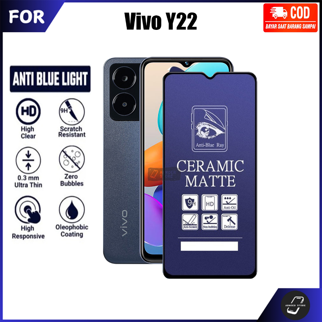 กันรอย Vivo Y22 Y22s กระจกนิรภัยคลุมทั้งหมด