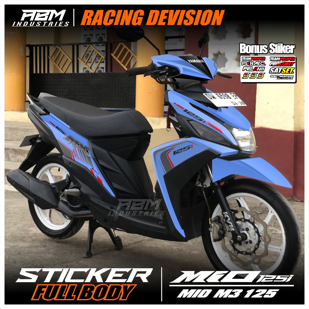 สติ๊กเกอร์รูปลอก FULLBODY MOTOR YAMAHA MIO M3 MIO Z MIO 125i MINIMALIST DESIGN RACING GRAPHICS GRADI