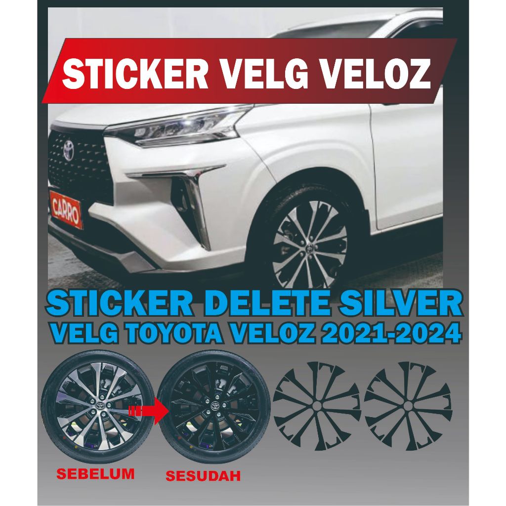 สติ๊กเกอร์TOYOTA VELOZ 2021-2024 SILVER RIMS/ RIMS