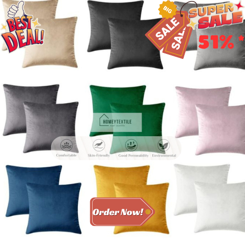 ปลอกหมอนอิง / ปลอกหมอนอิงโซฟา Aesthetic Suede 30x30 40x40 45x45 50x50 60x60 Homey Textile