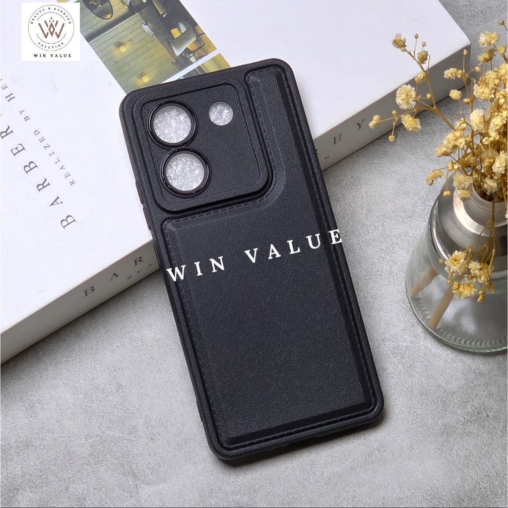 Poco M7 Pro 5G Case Leather Pro กล้อง Black Case Poco M7 Pro 5G
