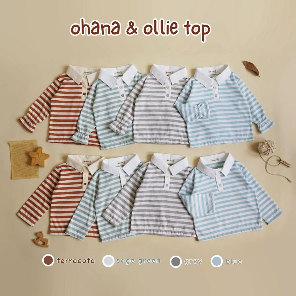 Sds Kids Ollie Long Top - เสื้อผ้าเด็กแขนยาวอายุ 1 ปี - 10 ปี