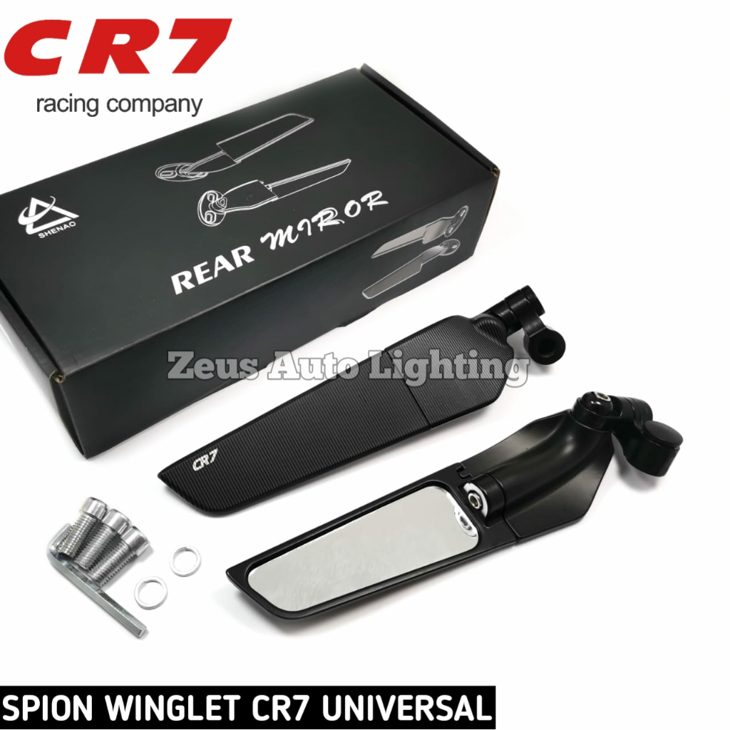 Full Cnc CR7 Winglet Mirrors Universal Mio Beat Vario PCX Aerox Nmax Ninja CBR R15 Universal CNC Win