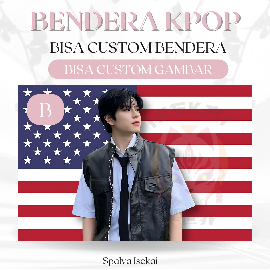 AMERICAN FLAG KPOP SEUNGMIN STRAY KIDS SKZ / โปสเตอร์ KPOP / KPOP FLAG Kim Seungmin / พรม KPOP / พรม