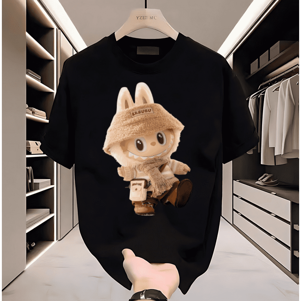 [เสื้อยืด Distro ผู้ชาย]COTTON 100% T5 PopMart เสื้อยืดฟักทองน่ารักเสื้อยืด unisex SML XL XXL 3XL 4X