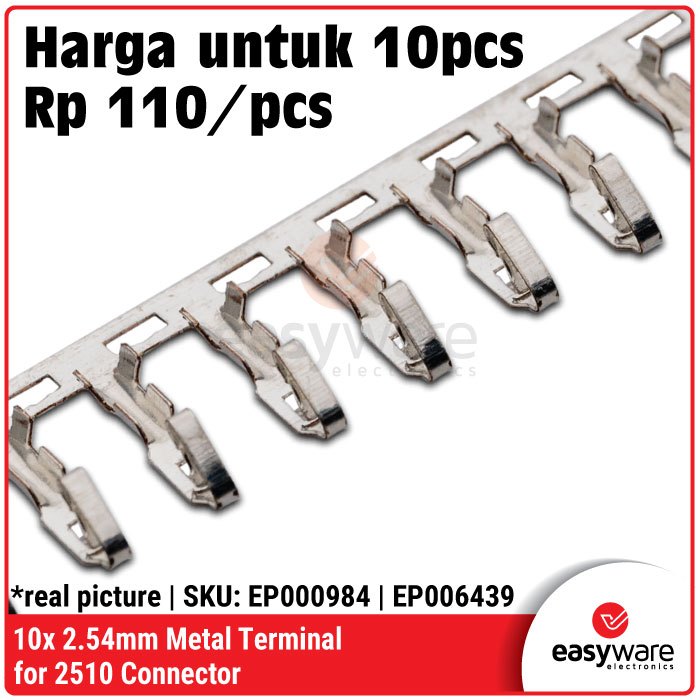 10x Molex KF 2510 ขั้วโลหะ 2510 Crimp ภายใน 2.54 มม.หญิงลวดโลหะ
