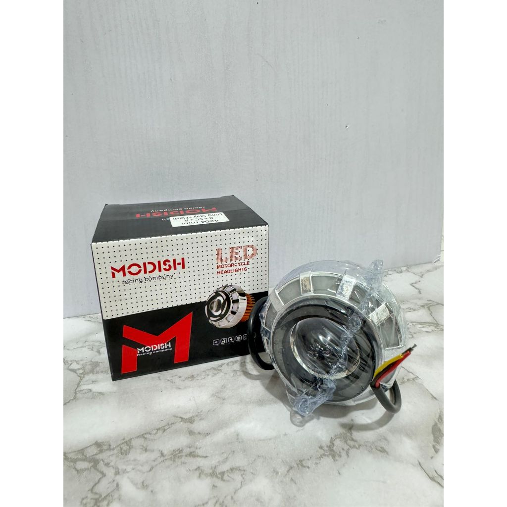 มินิโปรเจคเตอร์ไฟหน้า 4204 แฟลช B+5C + R Modish Racing นําเข้าโคมไฟสากล 3 โหมด Hi Low และ Flash Univ