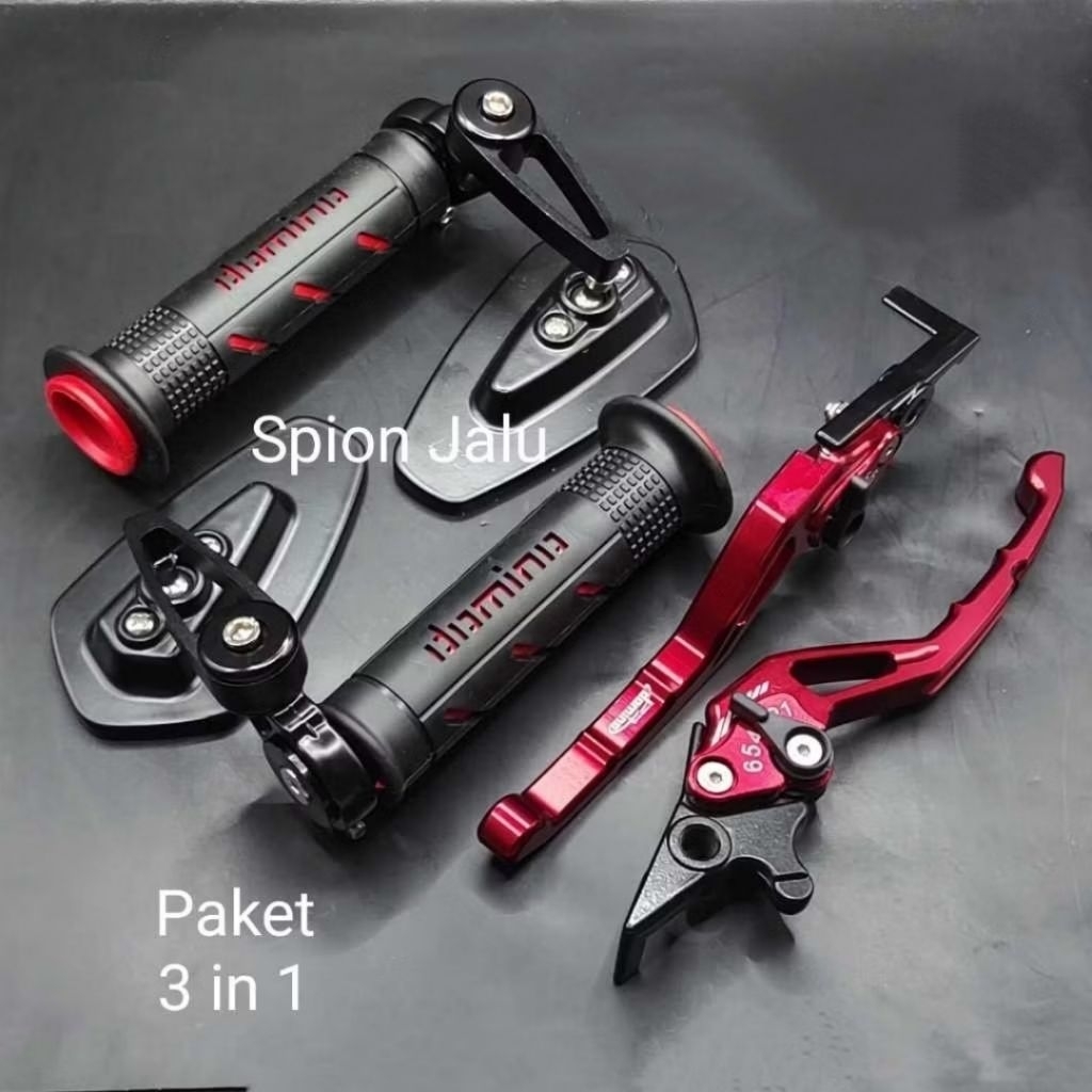 3in1 แพคเกจรูปไข่ Spoke Mirror + ปลอกแฮนด์ขนาด + cnc ปรับมือจับ NMAX AEROX VARIO PCX BEAT MIO TIGER VISION SCOOPY LUCKY MOTORCYCLE VARIATIONS