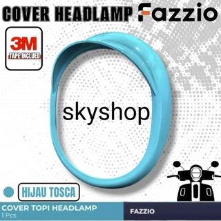 Fazzio ไฟหน้าแหวนหมวกสีดํา Matte blue sky สีส้มสีแดงสีดําGlossy silver tosca สีเหลือง Fazzio chrome โคมไฟ visor วัสดุพลาสติก