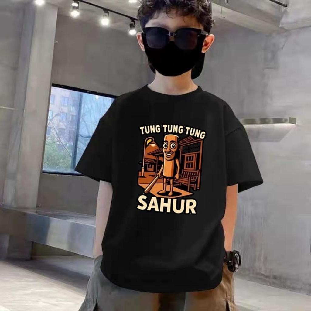 Arj88.id-Tung Sahur Pos Rondo เสื้อยืดแขนสั้น Fit ชายหญิง