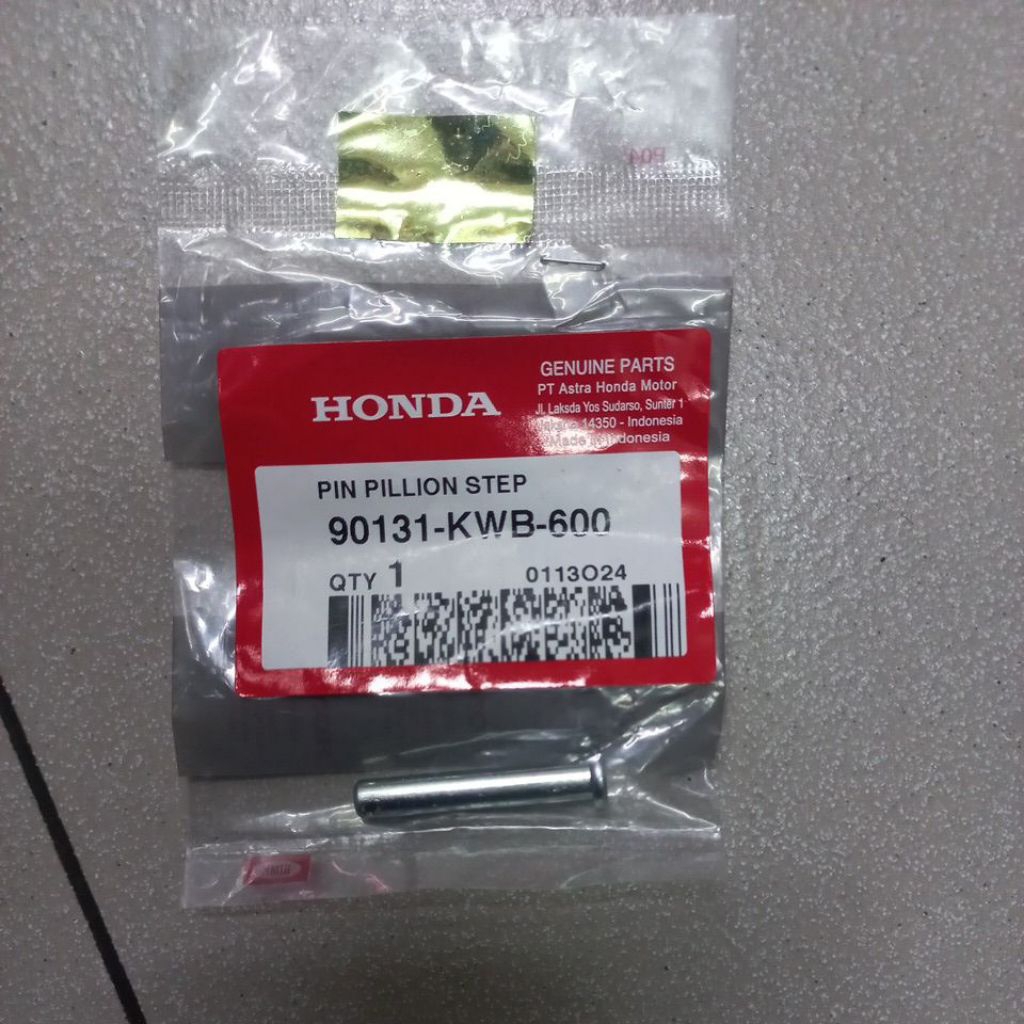 90131KWB600 – PIN PILLION STEP, PIN STEP BLADE, REVO, SUPRA X 125 NEW ORIGINAL AM