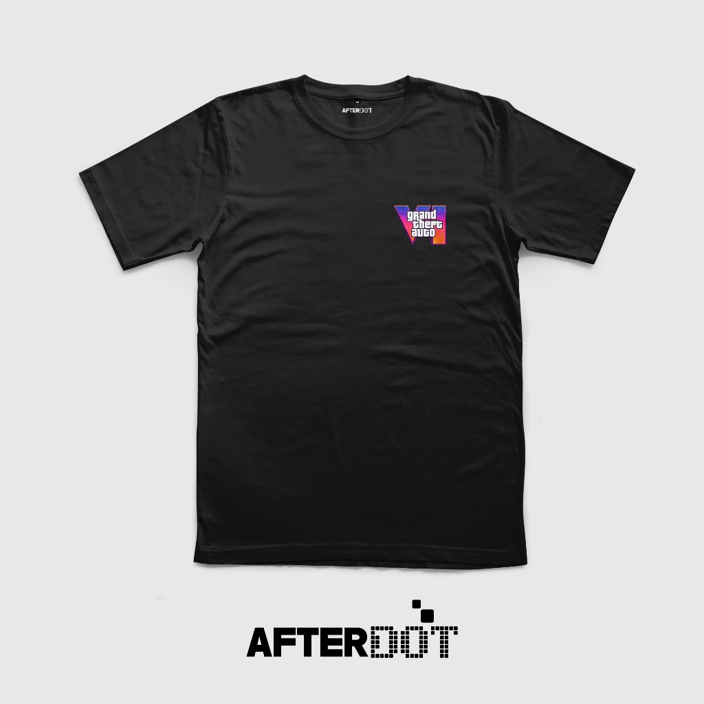 เสื้อยืด Afterdot GTA 6 Pixel Art Game - เสื้อยืดผู้ชายและผู้หญิง