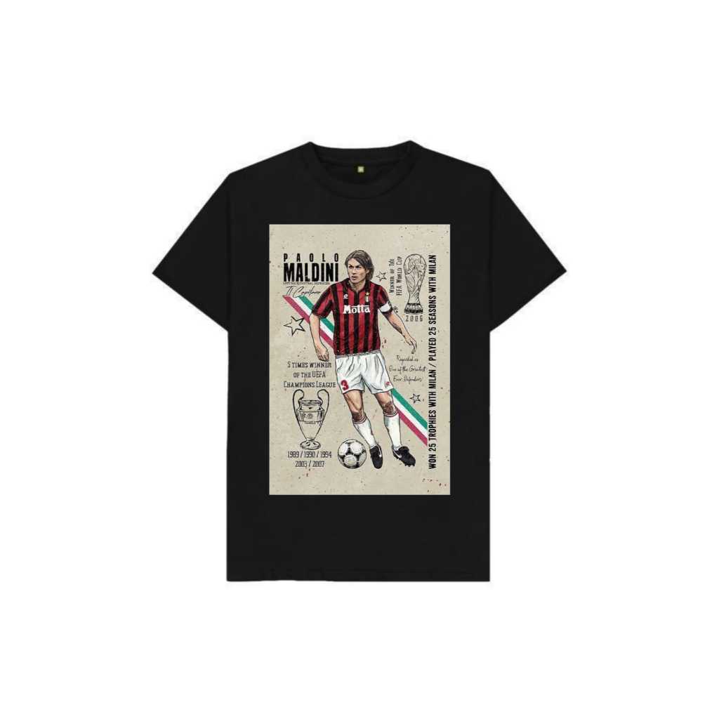 เสื้อยืด ThreePoint " Paolo Maldini" สีดํา/ขาว