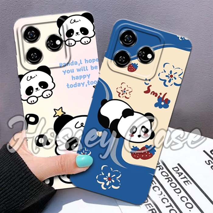 เคสนิ่มสําหรับ Oppo A3s / Realme C1 / A1k / Realme C2 / a5s / A7 / F9 / A12 / A11K - Panda Motif - A