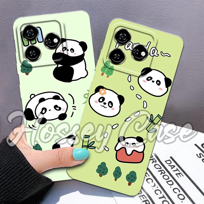 เคสนิ่มสําหรับ Oppo A3s / Realme C1 / A1k / Realme C2 / a5s / A7 / F9 / A12 / A11K - Panda Motif - A