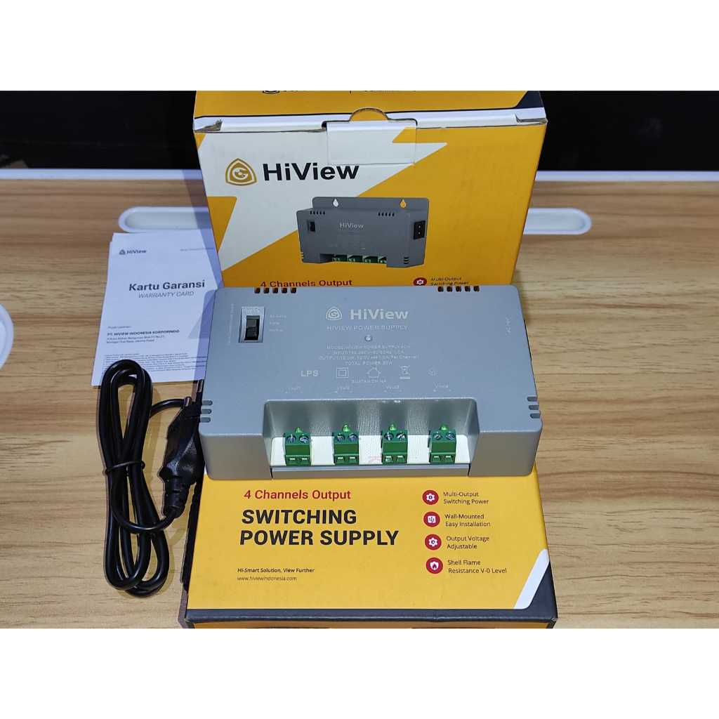 HIVIEW CCTV Power Supply Adapter Switching 4ch HIVIEW CCTV Adapter 4 พอร์ตกล้อง
