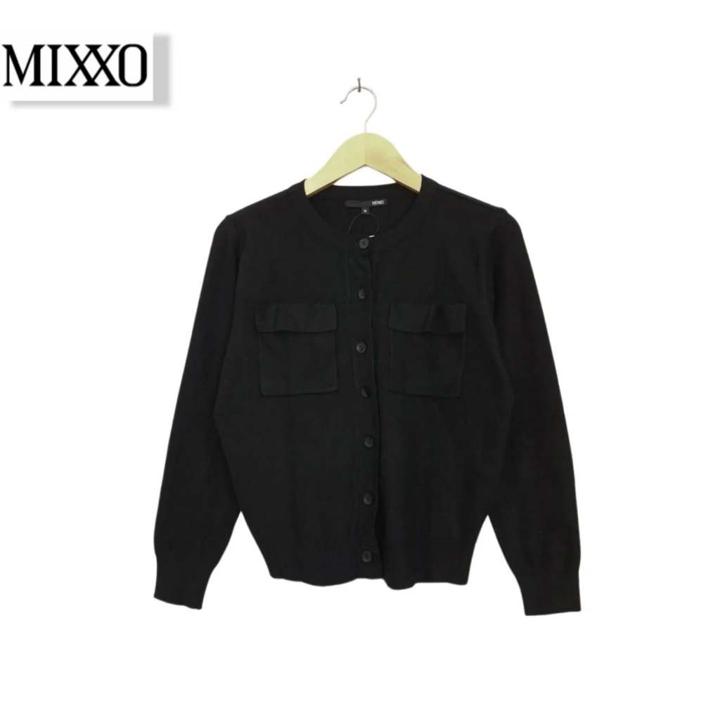 Mixxo คาร์ดิแกน O-Neck สีดํา (CODE: B80 -06 )