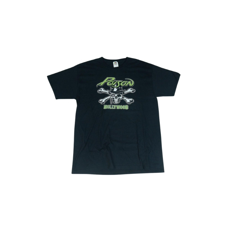เสื้อยืด Poison Hollywood Band สีดํา