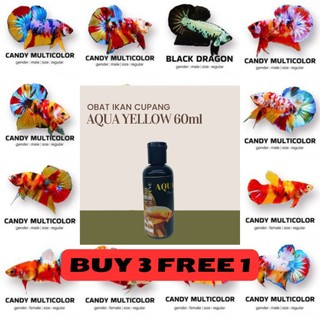 CUPANG J4NT4N PELAKAT SIZE S - L OBAT AQUA YELLOW 60ml BERVARIASI HALFM00N, GIANT | CUP4ANG GRADE | OBAT KUNING 60ML