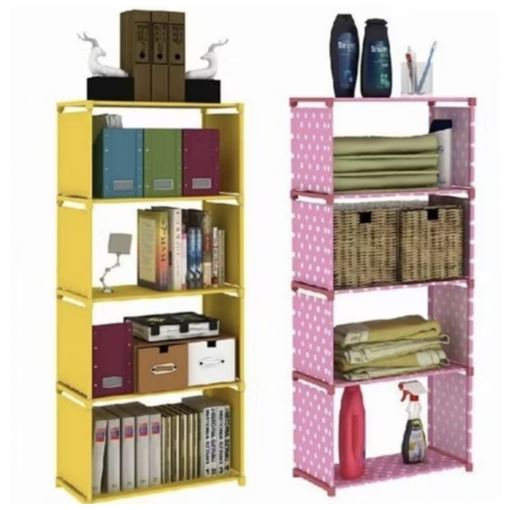 BOOKSHELF 4 TIER PORTABLE BOOKSHELF 5 TIER 4 TIER / MULTIPURPOSE BOOKCASE 5 TIER